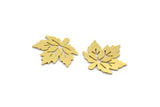 Brass Leaf Blank, 24 Raw Brass Plane Tree Leaf Blanks, Findings (16x16x0.60mm) A6413