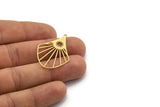 Brass Irregular Charm, 12 Raw Brass Sun Rising Charms With 1 Loop, Findings (36x25x0.60mm) A6364