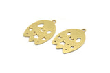 Brass Ghost Charm, 8 Raw Brass Cute Ghost Charms With 1 Loop, Star Charms, Findings (24x16.5x0.60mm) A6366
