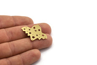 Brass Ghost Charm, 6 Raw Brass Cute Ghost Charms With 1 Loop, Star Charms, Findings (28.5x34x0.60mm) A6368