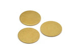 Brass Round Tag, 12 Raw Brass Round Stamping Blanks, Findings (19x1mm) D1272