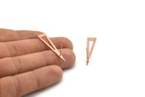 Copper Triangle Earring, 8 Raw Copper Triangle Stud Earrings (40x8x0.80mm) M268 A6256
