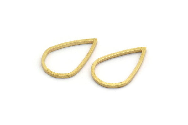 Pirinç Damla Konnektörü, 50 Ham Pirinç Damla Konnektörü (17,5x11x1 mm) A6252