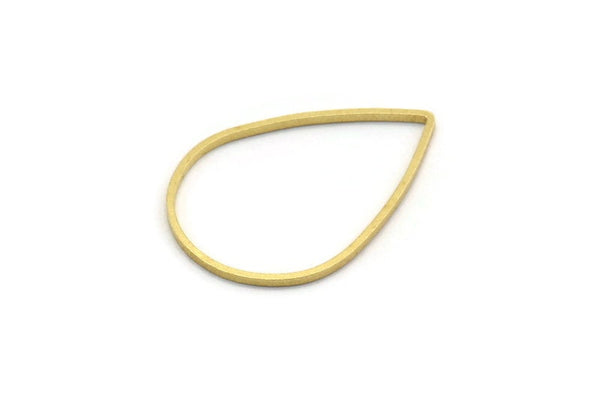 Brass Drop Connector, 24 Raw Brass Drop Connectors (29x20x1mm) A6250