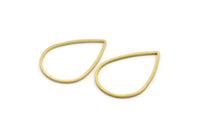 Brass Drop Connector, 24 Raw Brass Drop Connectors (29x20x1mm) A6250