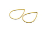 Brass Drop Connector, 24 Raw Brass Drop Connectors (29x20x1mm) A6250