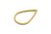 Pirinç Damla Konnektörü, 50 Ham Pirinç Damla Konnektörü (20x13x1mm) A6249
