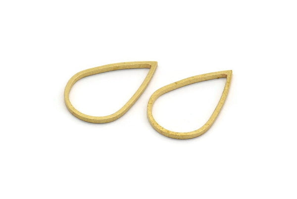 Pirinç Damla Konnektörü, 50 Ham Pirinç Damla Konnektörü (20x13x1mm) A6249
