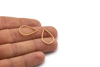 Pirinç Damla Konnektörü, 24 Ham Pirinç Damla Konnektörü (22,5x15x1 mm) A6251