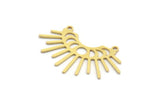Brass Sun Charm, 12 Raw Brass Moon Phases Charms With 2 Loops, Necklace Charms, Findings (19x32x0.60mm) A6228