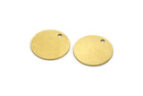 Brass Stamping Tag, 12 Raw Brass Round Charms With 1 Hole (15x0.60mm) A6296