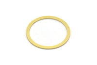 35mm Circle Connector, 6 Raw Brass Circle Connectors (35x2x1mm) A5700