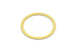 35mm Circle Connector, 6 Raw Brass Circle Connectors (35x2x1mm) A5700