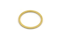 18mm Circle Connectors, 24 Raw Brass Circle Connectors (18x1.5x0.80mm) A5675
