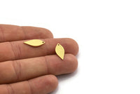 Brass Marquise Charm, 24 Raw Brass Marquise Charms With 1 Hole (19x8x0.80mm) A6493