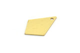 Brass Diamond Charm, 12 Raw Brass Diamond Charms With 1 Hole (20x13x0.60mm) A6496