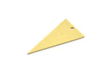 Brass Triangle Charm, 12 Raw Brass Triangle Shaped Charms With 1 Hole, Brass Stamping (27x14x0.60mm) A6495