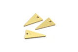 Brass Triangle Charm, 50 Raw Brass Triangle Shaped Charms With 1 Hole, Brass Stamping (14x8x0.80mm) A6498