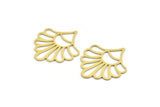 Brass Flower Charm, 4 Raw Brass Flower Charms, Charm Pendants (30x26x0.60mm) A6531