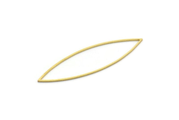 Brass Marquise Ring, 24 Raw Brass Marquise Charms, Connector, Findings (54x15x0.80mm) A6506