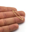 Brass Marquise Ring, 50 Raw Brass Marquise Charms, Connector, Findings (40x8x0.80mm) A6503