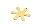 Brass Flower Charm, 8 Raw Brass Flower Charms With 1 Hole, Charm Pendants (27x26x0.80mm) A6487