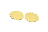 Brass Irregular Charm, 10 Raw Brass Irregular Shaped Charms With 1 Hole (17x20x0.60mm) A6490