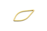 Brass Drop Connector, 50 Raw Brass Drop Connectors (24x11x0.80mm) A6523