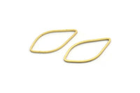 Brass Drop Connector, 50 Raw Brass Drop Connectors (25.5x12.5x0.80mm) A6524