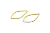 Brass Drop Connector, 50 Raw Brass Drop Connectors (25.5x12.5x0.80mm) A6524