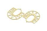 Brass Charm, Raw Brass, Brass Pendant, Charm Pendant, Brass U Shaped Charm With 1 Loop (49x42x0.60mm) A6539
