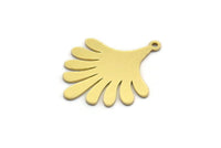 Brass Flower Charm, 12 Raw Brass Flower Charms With 1 Loop, Charm Pendants (23.5x19x0.60mm) A6451