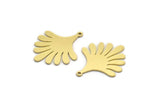 Brass Flower Charm, 12 Raw Brass Flower Charms With 1 Loop, Charm Pendants (23.5x19x0.60mm) A6451