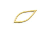 Brass Drop Connector, 100 Raw Brass Drop Connectors (22x9x0.80mm) A6510