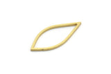 Brass Drop Connector, 100 Raw Brass Drop Connectors (22x9x0.80mm) A6510