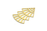 Brass Triangle Charm, 4 Raw Brass Triangle Charms, Findings (31x20x0.60mm) A6537