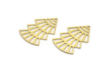 Brass Triangle Charm, 4 Raw Brass Triangle Charms, Findings (31x20x0.60mm) A6537