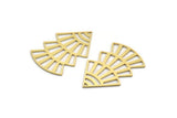 Brass Triangle Charm, 4 Raw Brass Triangle Charms, Findings (31x20x0.60mm) A6537