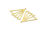 Brass Triangle Charm, 6 Raw Brass Triangle Charms With 1 Loop, Findings (31x30x0.60mm) A6543