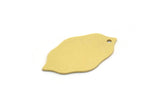 Brass Irregular Charm, 12 Raw Brass Irregular Shaped Charms With 1 Loop (23x13x0.60mm) A6369