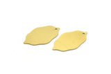 Brass Irregular Charm, 12 Raw Brass Irregular Shaped Charms With 1 Loop (23x13x0.60mm) A6369