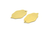 Brass Irregular Charm, 12 Raw Brass Irregular Shaped Charms With 1 Loop (23x13x0.60mm) A6369