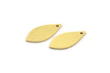 Brass Drop Charm, 24 Raw Brass Drop Charms With 1 Hole, Earrings, Findings (18x8x0.80mm) A6334