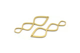 Brass Ethnic Charm, 24 Raw Brass Ethnic Motif Charms With 1 Loop, Earring Charms (44x15x0.80mm) A6330
