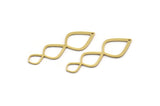 Brass Ethnic Charm, 24 Raw Brass Ethnic Motif Charms With 1 Loop, Earring Charms (44x15x0.80mm) A6330