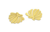 Brass Flower Charm, 8 Raw Brass Lotus Flower Charms With 1 Hole, Findings (21x20x0.60mm) A6321