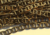 Faceted Bar Brass, 1 Meter Faceted Bar Raw Brass Soldered Chain (4.5x7.5x1mm) - W59