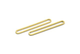 Brass Oval Charm, 24 Raw Brass Oval Charms, Earring Charms (36x4.5x1mm) A6534