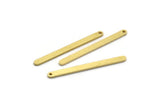 Brass Stick Charm, 24 Raw Brass Necklace Bars With 1 Hole, Findings, Earrings (34x2.5x1mm) A6527