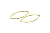 Brass Marquise Ring, 24 Raw Brass Marquise Charms, Connector, Findings (41x17x0.80mm) BS 1167